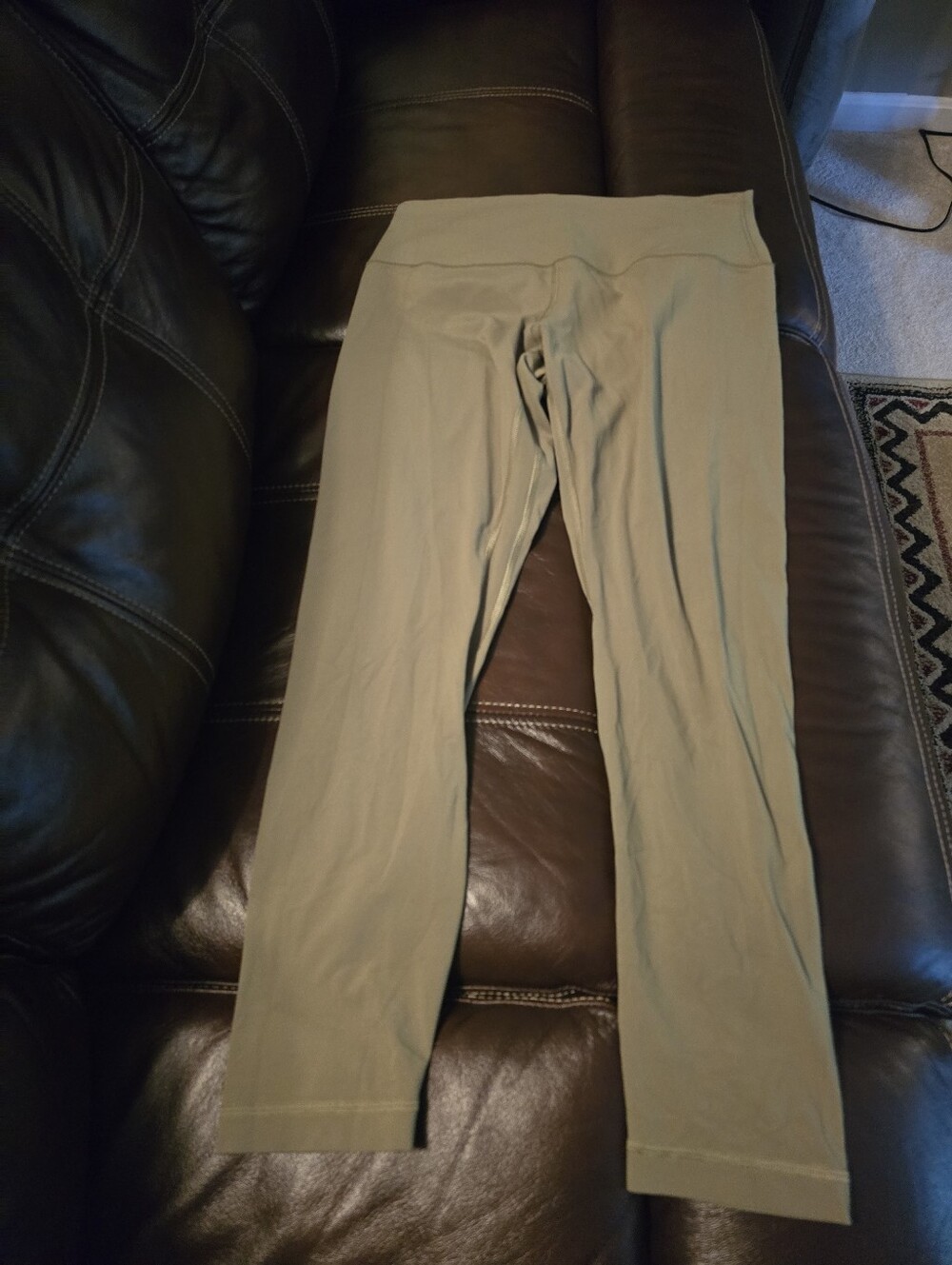 Used Lululemon Align Leggings Olive Green